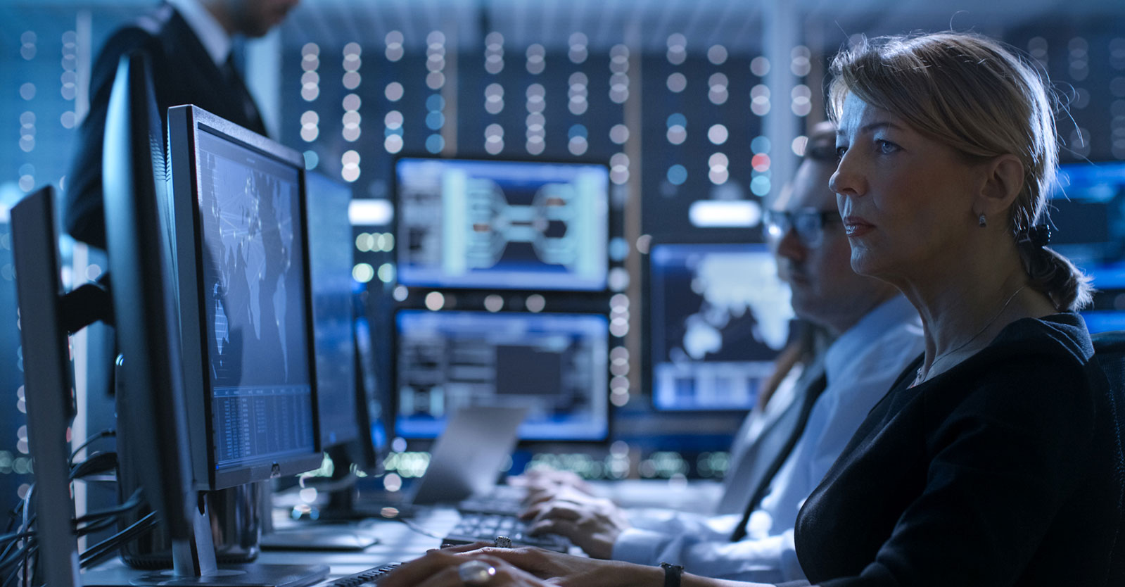 Woman using a computer