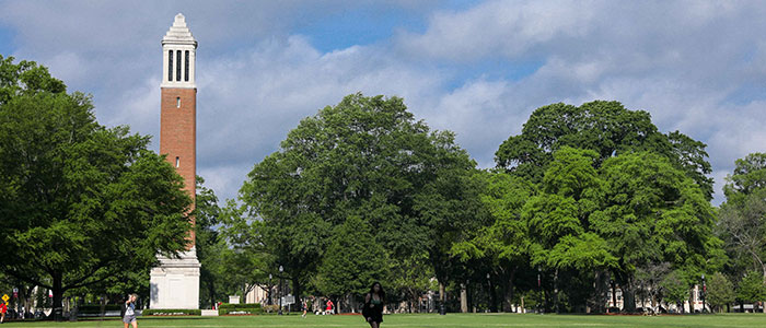 Denny Chimes and the UA Quad