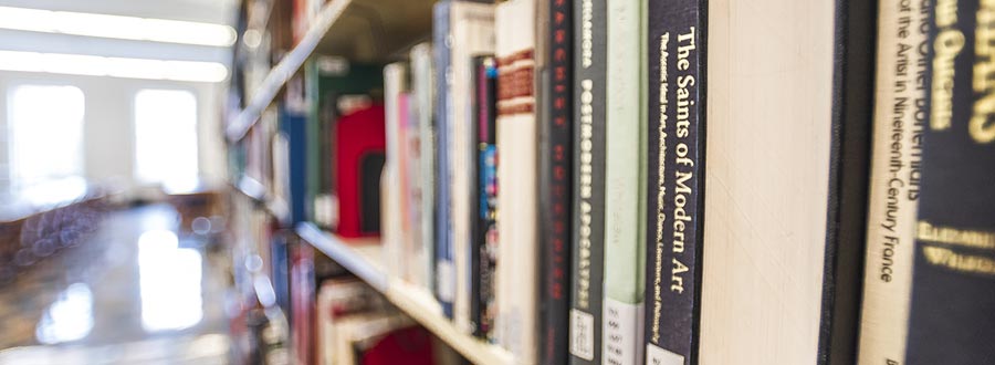 Books on a shelf