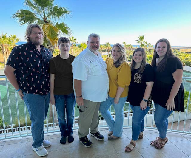 Dawn Stephens with her family