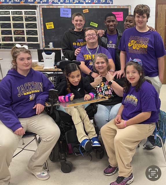 Dawn Stephens with her students