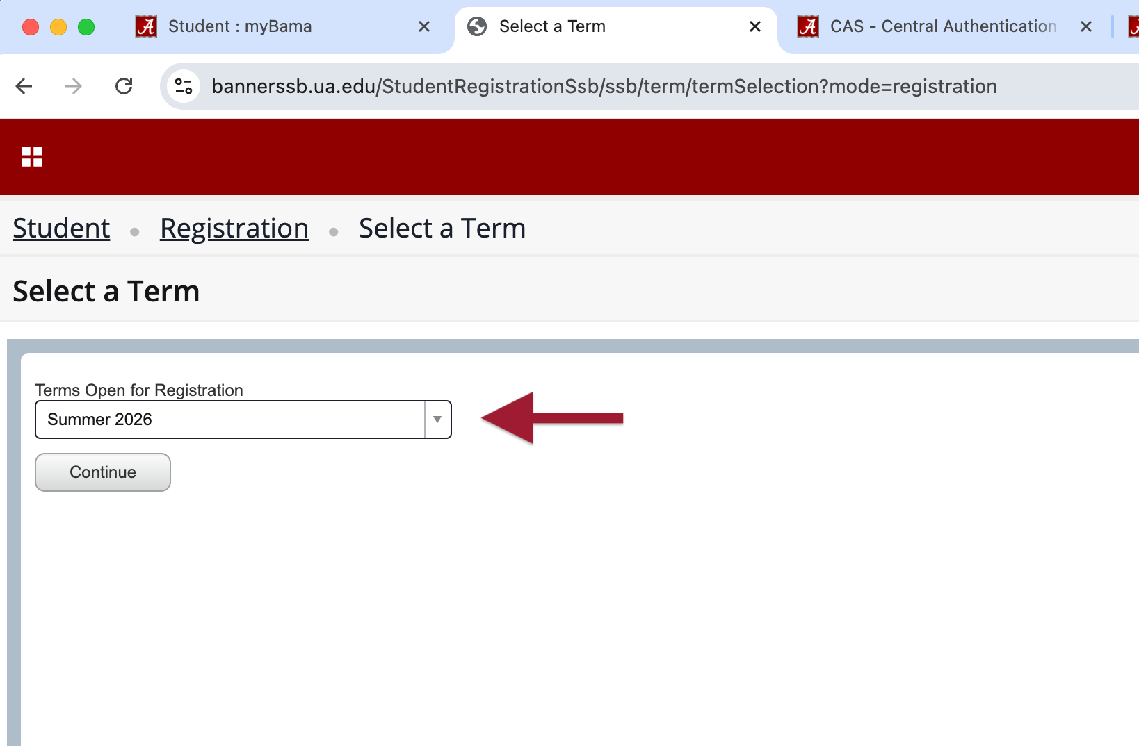 Select a Term