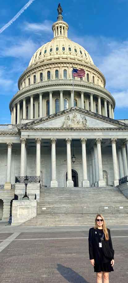 UA Online student Jaclyn Foster at the U.S. Capitol