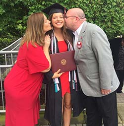 Kathryn with parents