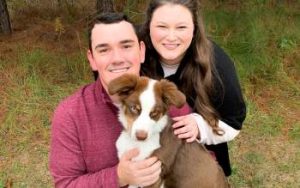 Chelsea Fancher with family and dog